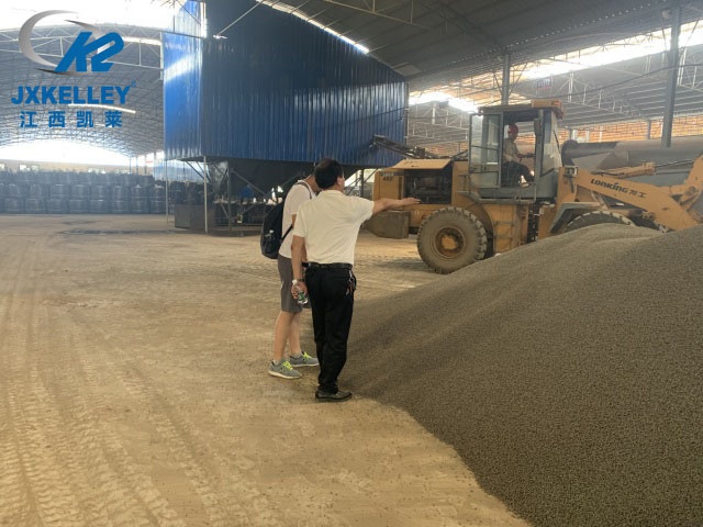 江蘇客戶考察陶粒濾料成品 江蘇客戶考察陶粒濾料成品