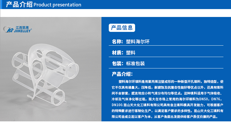 煤氣脫硫使用塑料海爾環(huán)填料